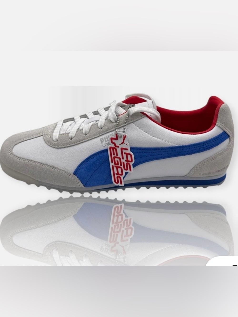 Puma White and Blue Athletic Shoes